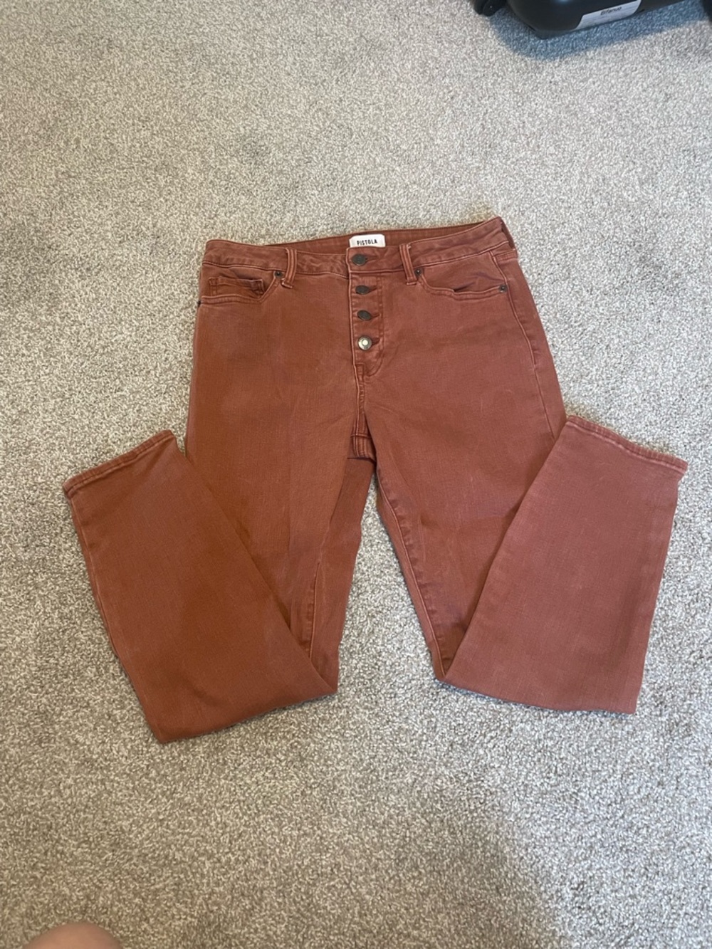 Pistola Rust Colored Button Fly Pants
